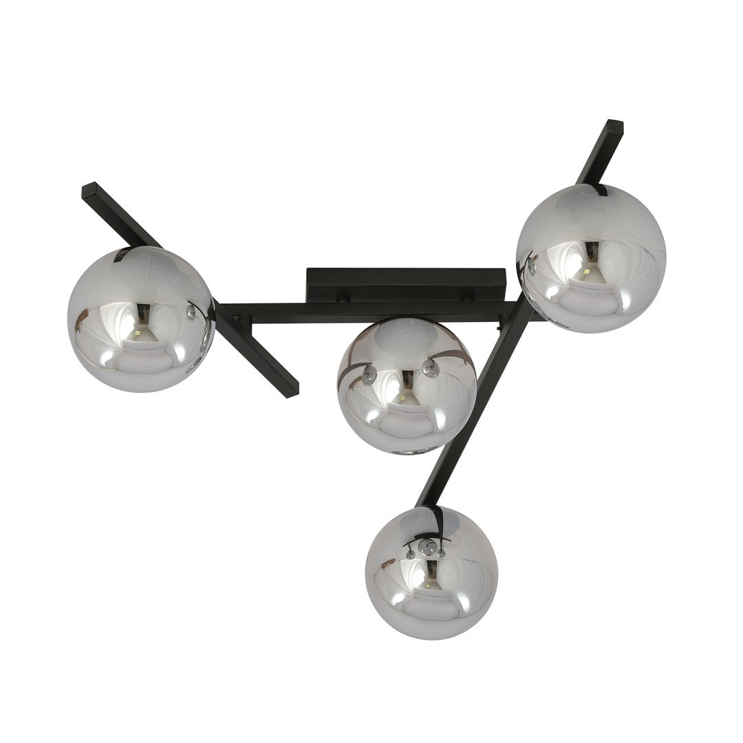 Plafoniera SMART 4 neagra si grafit
