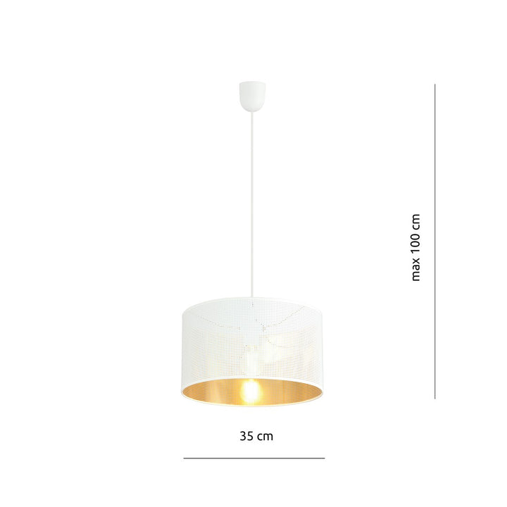 Lustra suspendata ASTON 1 alba/auriu