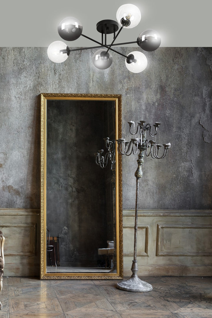 Plafoniera BRENDI 6B neagra MIX 1
