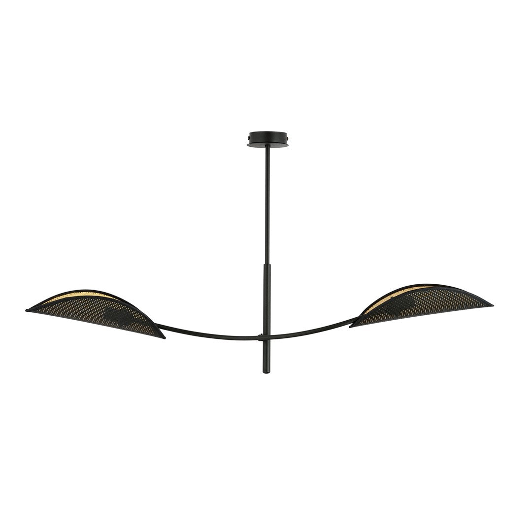 Lustra LOTUS 2 neagra/auriu