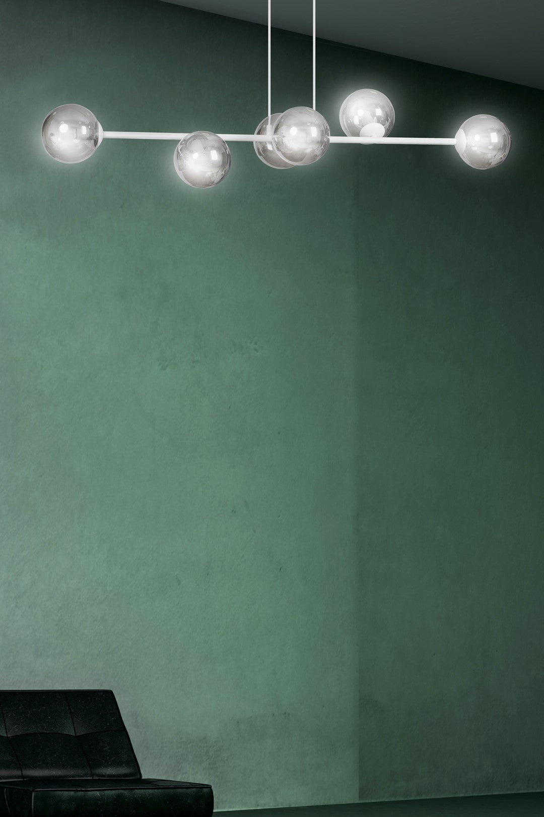 Lustra suspendata ROSSI 6 alba grafit