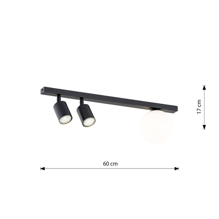 Plafoniera BASTER 3 neagra