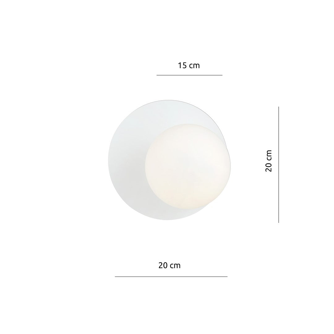 Aplica de perete OSLO K1 alba-opal