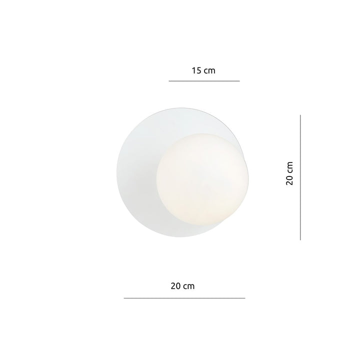Aplica de perete OSLO K1 alba-opal