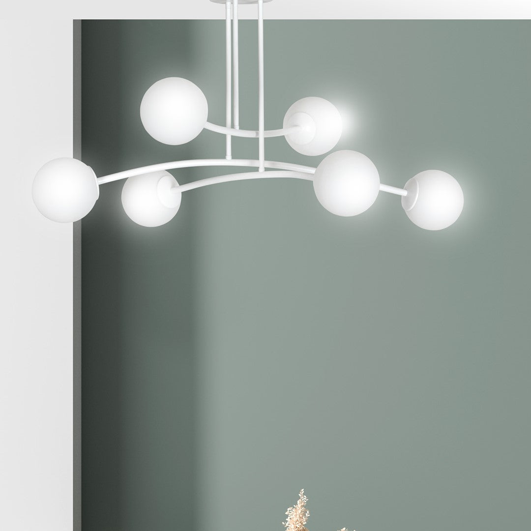Lustra HALLDOR 6 alba