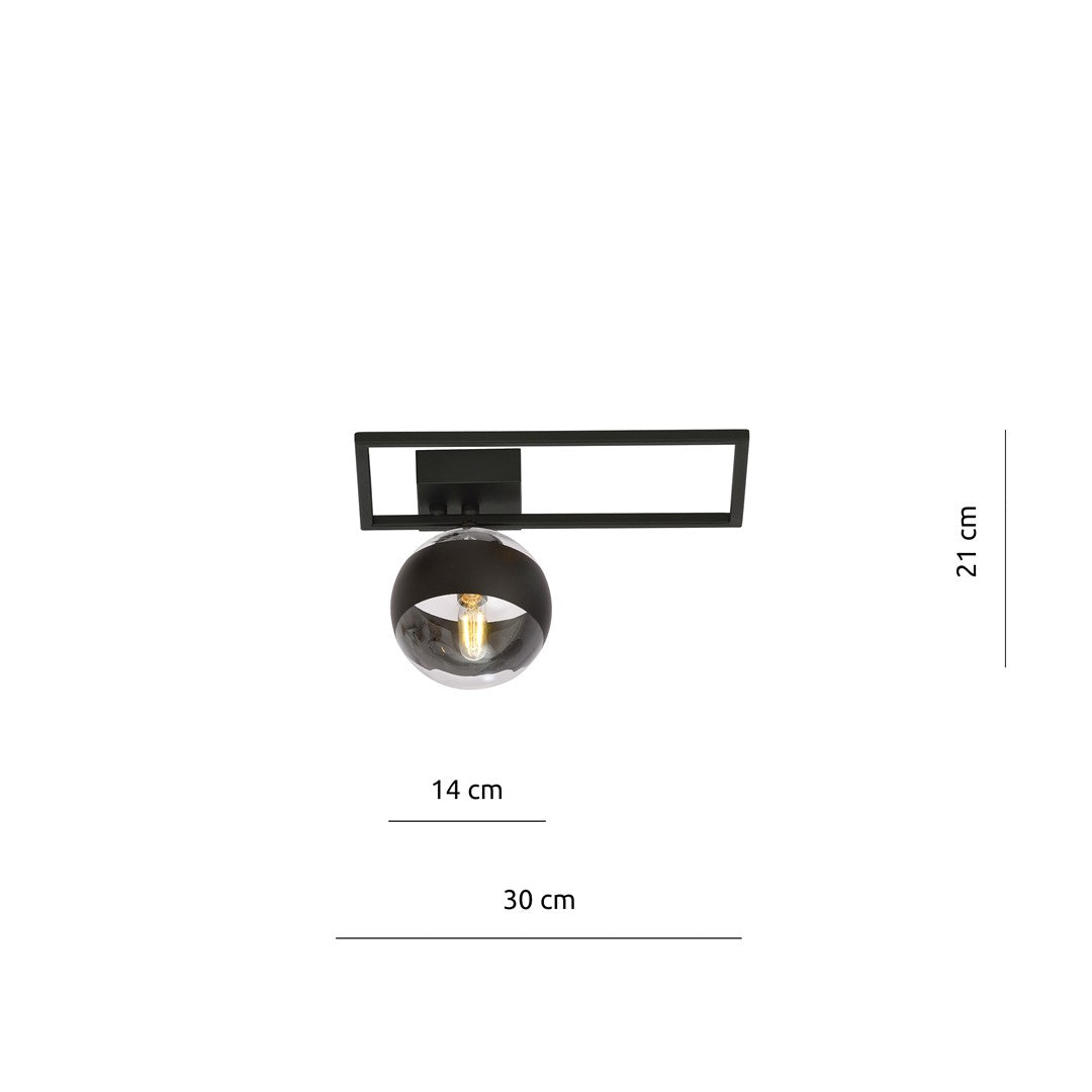 Plafoniera IMAGO 1D cu dunga neagra