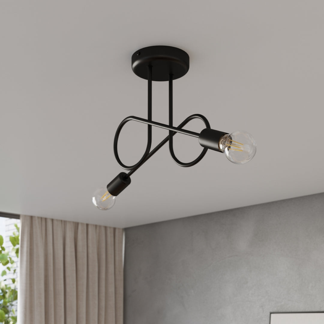 Lustra LOOP 2 negru