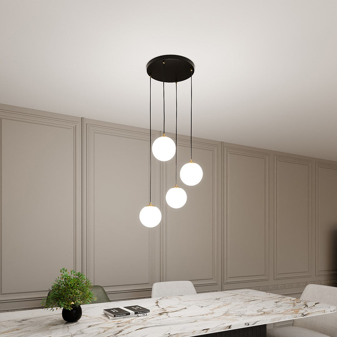 Lustra suspendata ROYAL 4 neagra