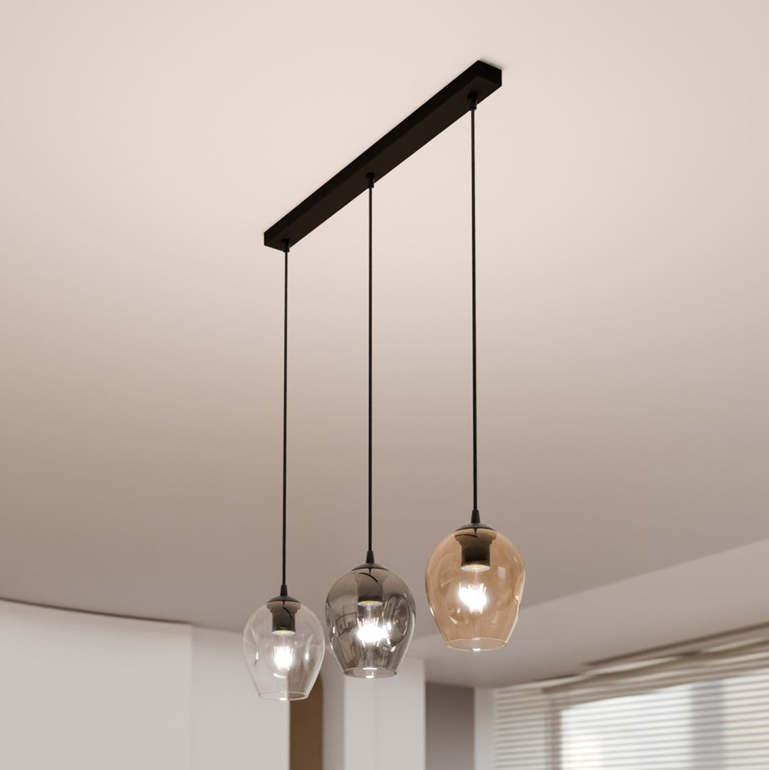Lustra suspendata ISTAR 3 neagra MIX