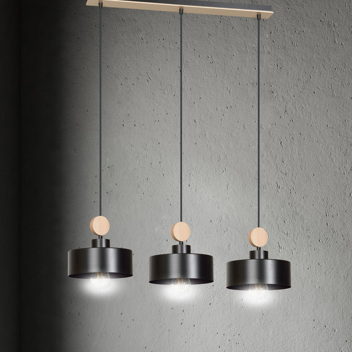 Lustra suspendata TUNISO 3 neagra