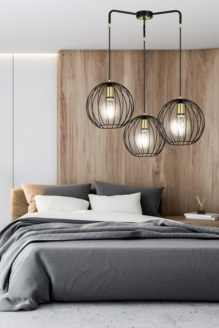 Lustra suspendata ALBIO 3 neagra