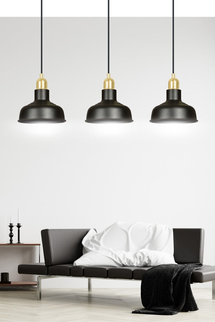 Lustra suspendata IBOR 3 neagra