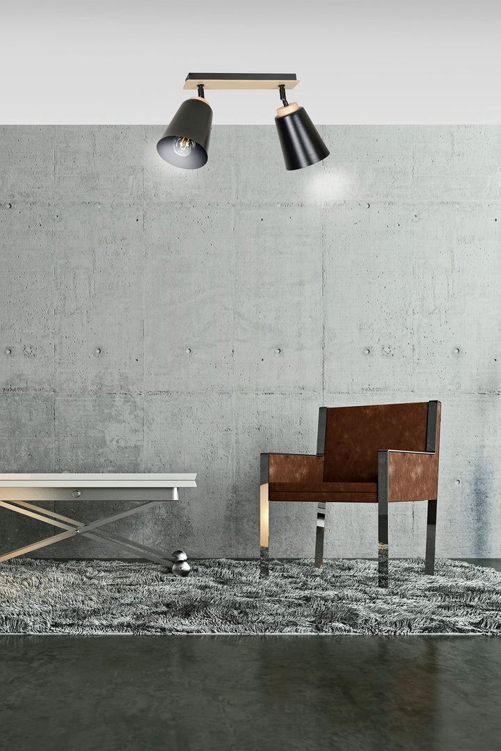 Plafoniera ATLAS 2 neagra