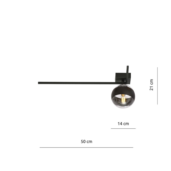 Plafoniera IMAGO 1F cu dunga neagra