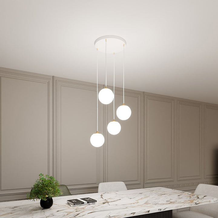 Lustra suspendata ROYAL 4 alba