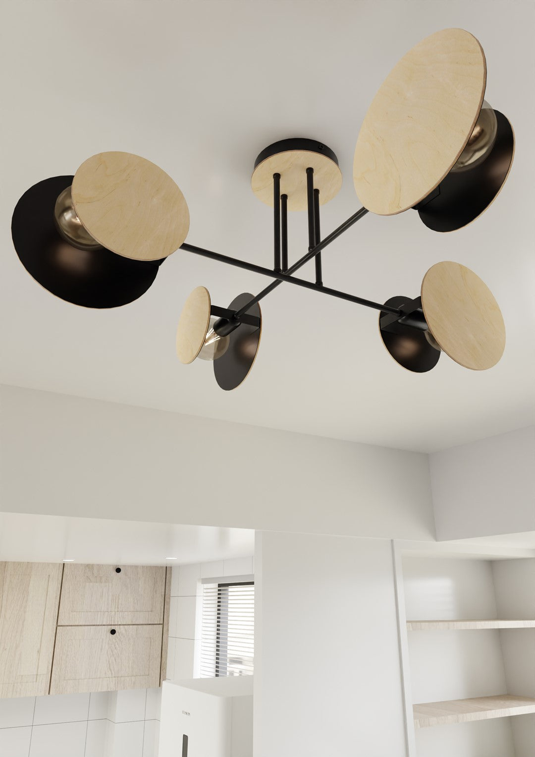 Plafoniera neagra ZITA 4 BLACK