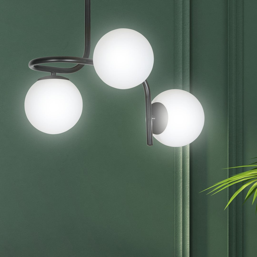 Plafoniera KALF 3 neagra