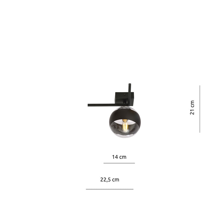 Plafoniera IMAGO 1G cu dunga neagra