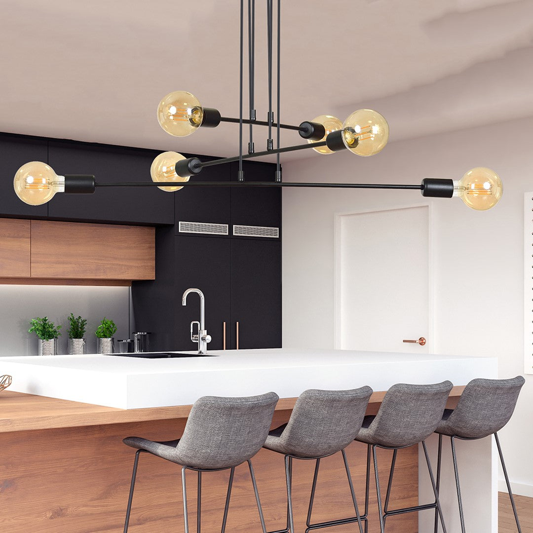 Lustra suspendata MULTIPO 6 neagra