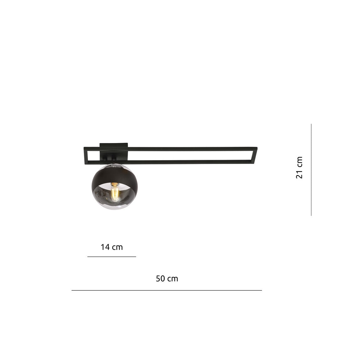 Plafoniera IMAGO 1C cu dunga neagra