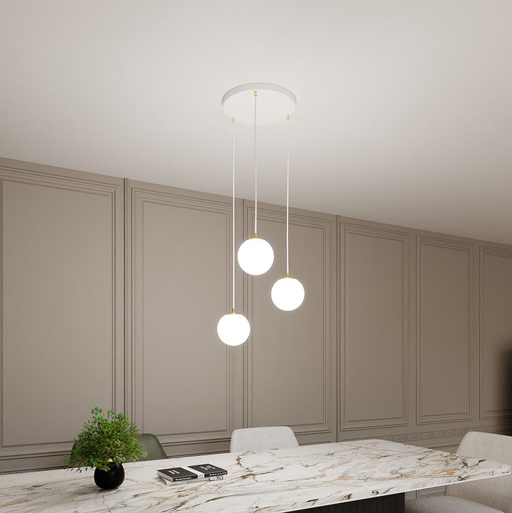 Lustra suspendata ROYAL 3 alba