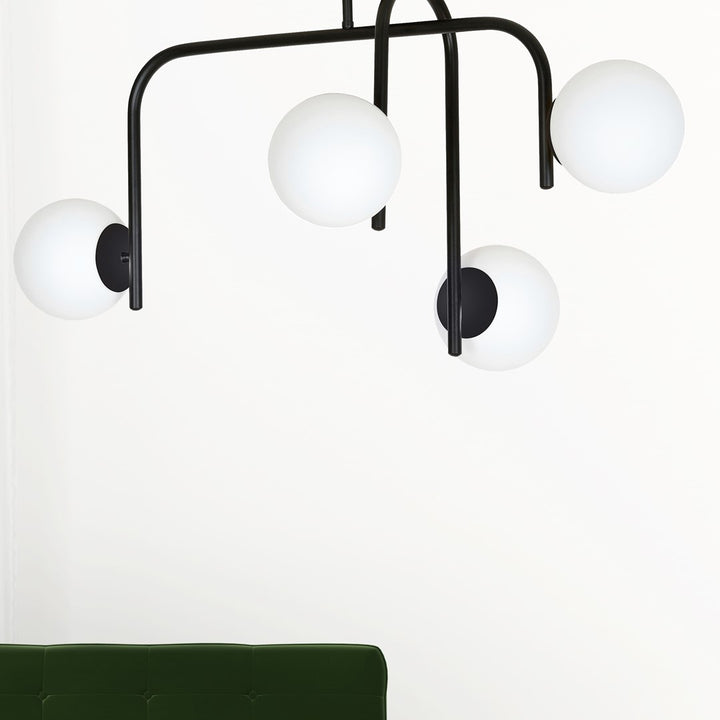 Plafoniera KALF 4B neagra