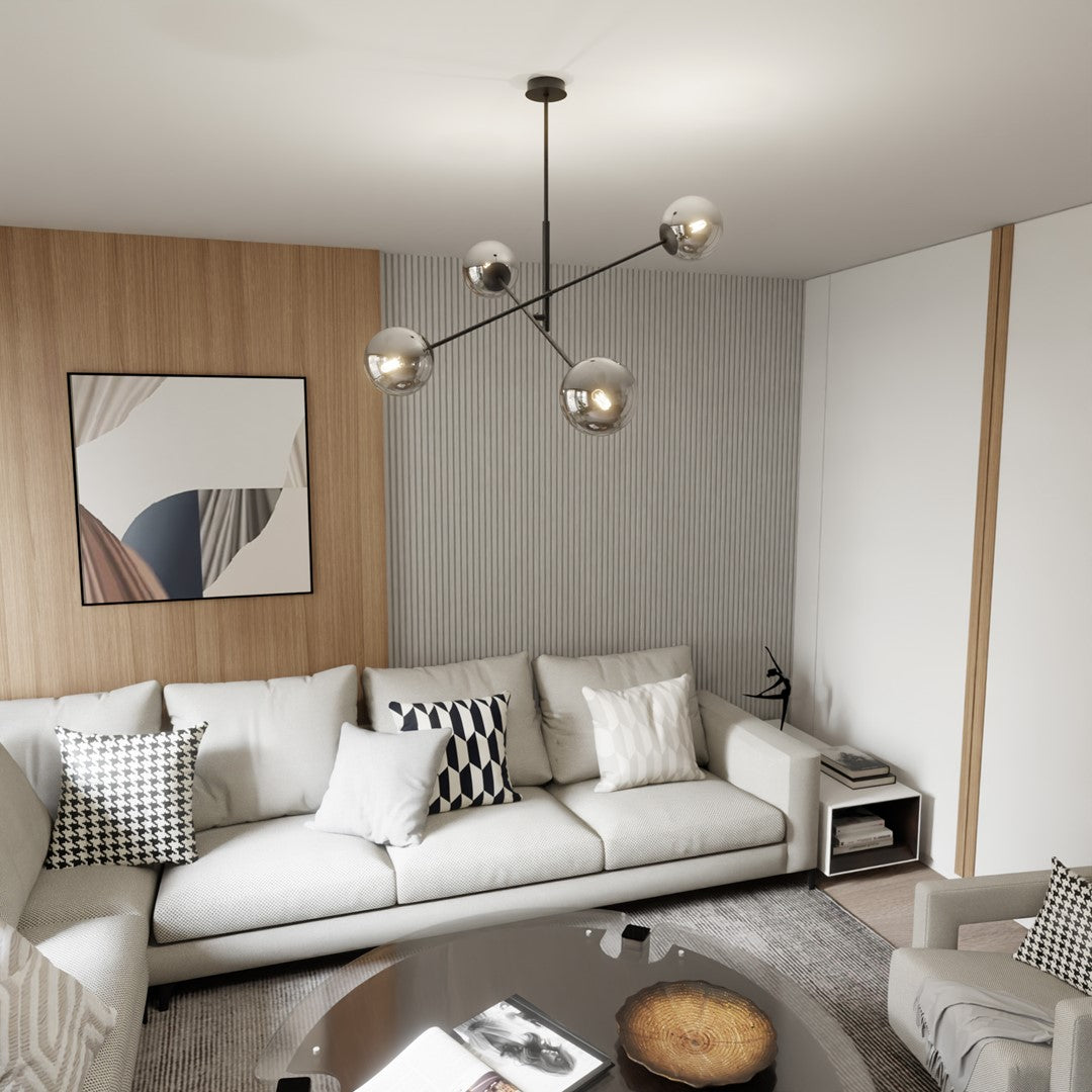 Lustra LINEAR 4 neagra/grafit