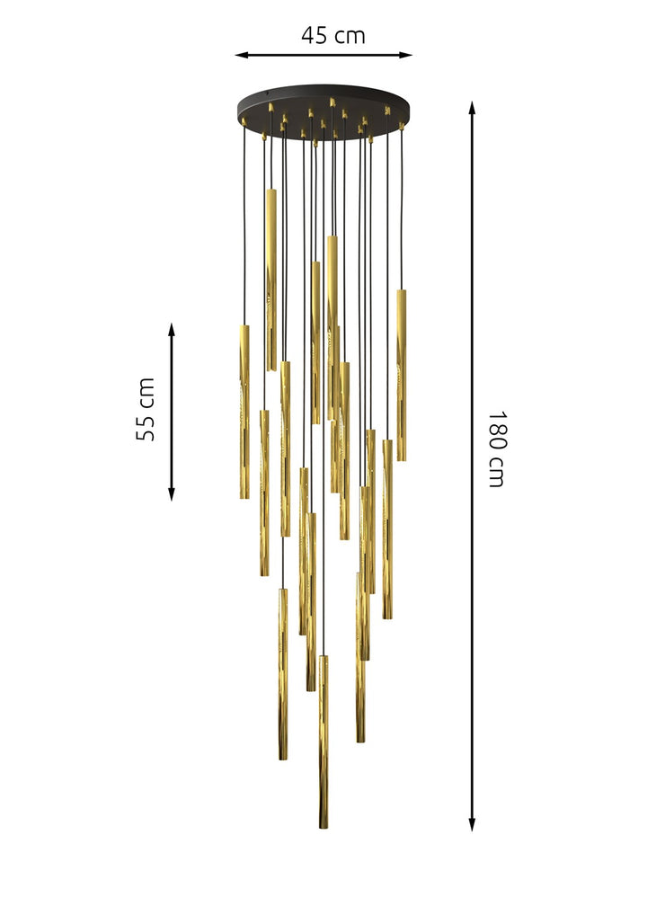 Lustra suspendata SELTER 17 PREMIUM auriu