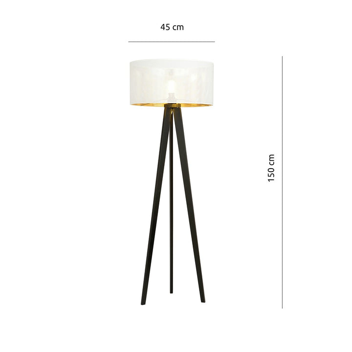 Lampa de podea ASTON LP1 alba cu auriu