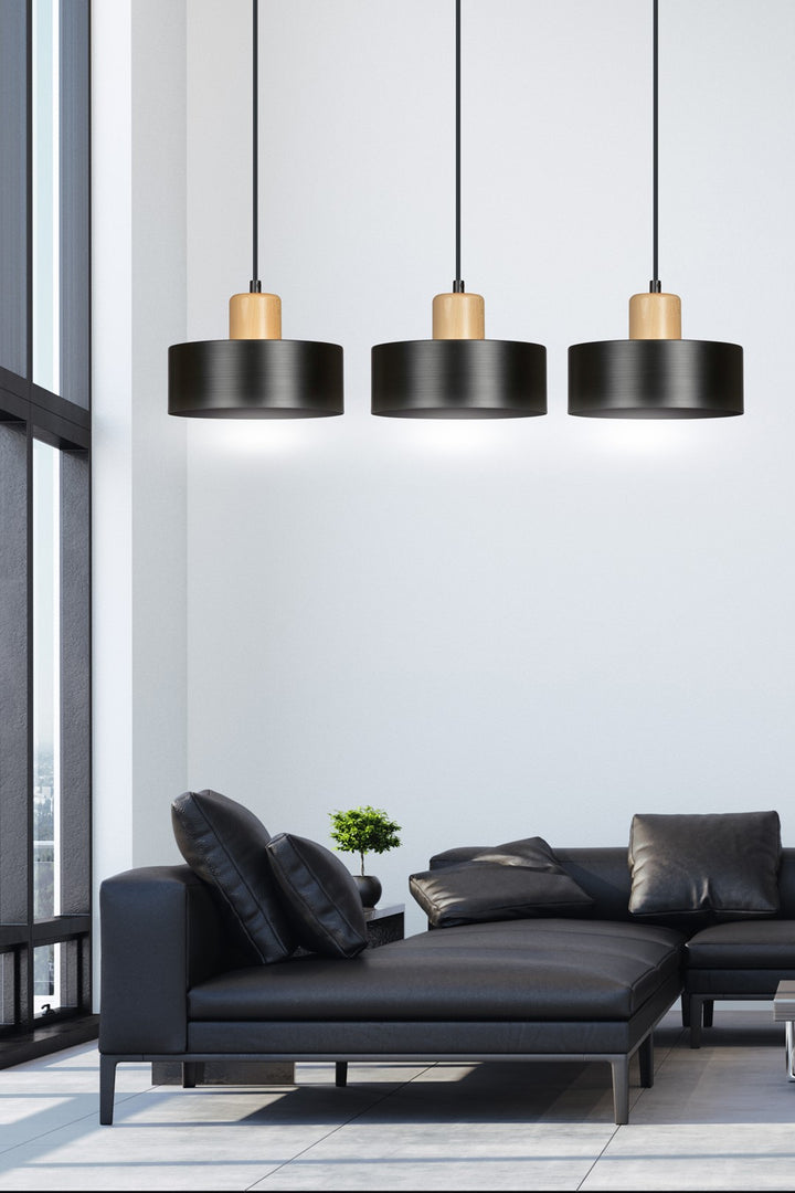 Lustra suspendata TORIN 3 neagra