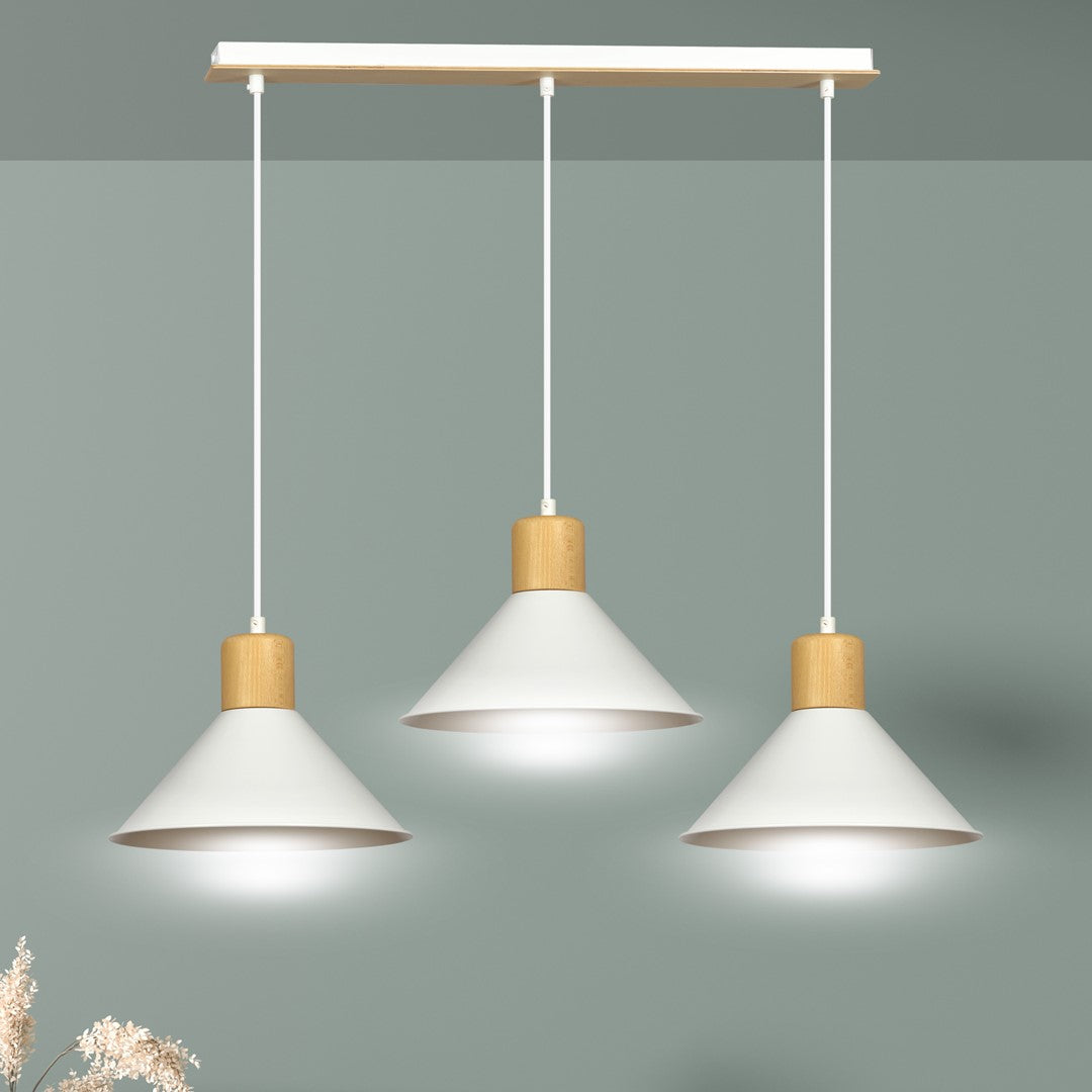 Lustra suspendata ROWEN 3 alba