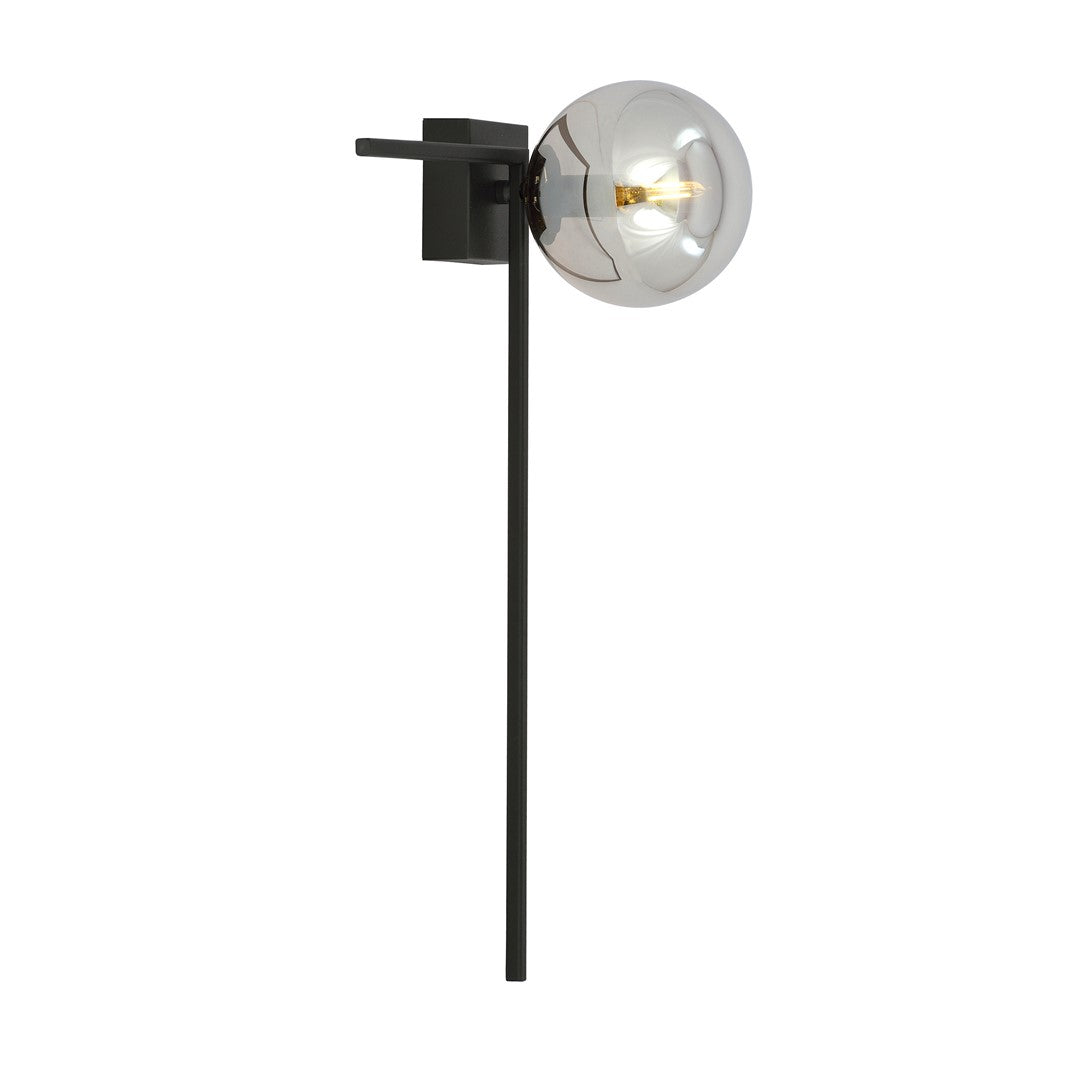 Plafoniera IMAGO 1F neagra cu abajur grafit