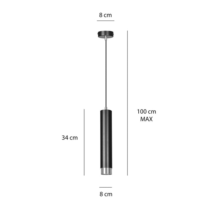 Pendul KIBO 1 negru cu crom