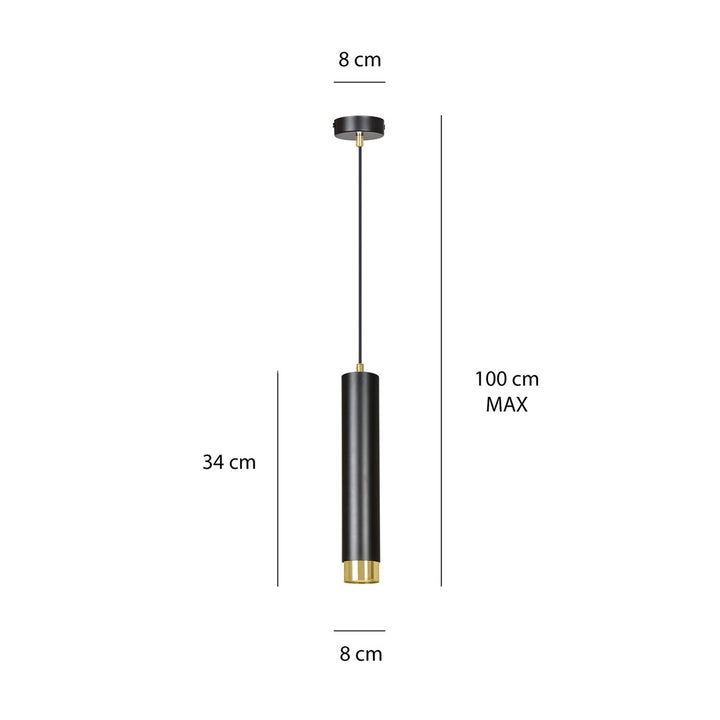 Pendul KIBO 1 negru cu auriu