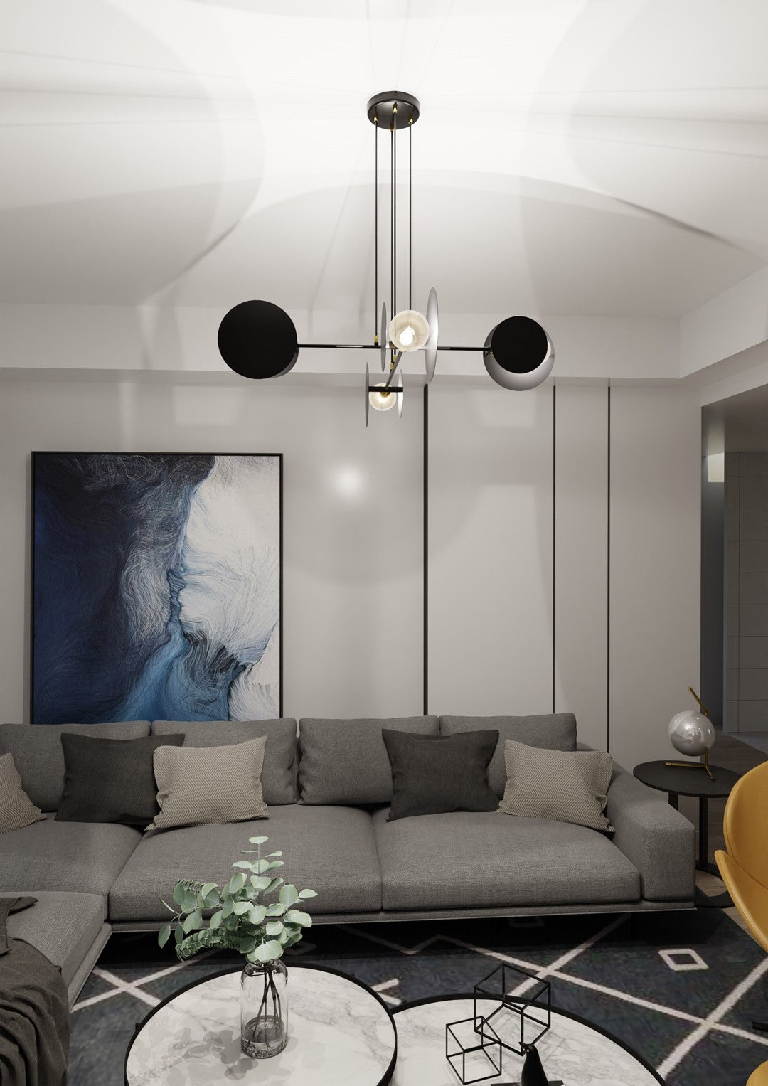 Lustra suspendata IDEA 4 neagra