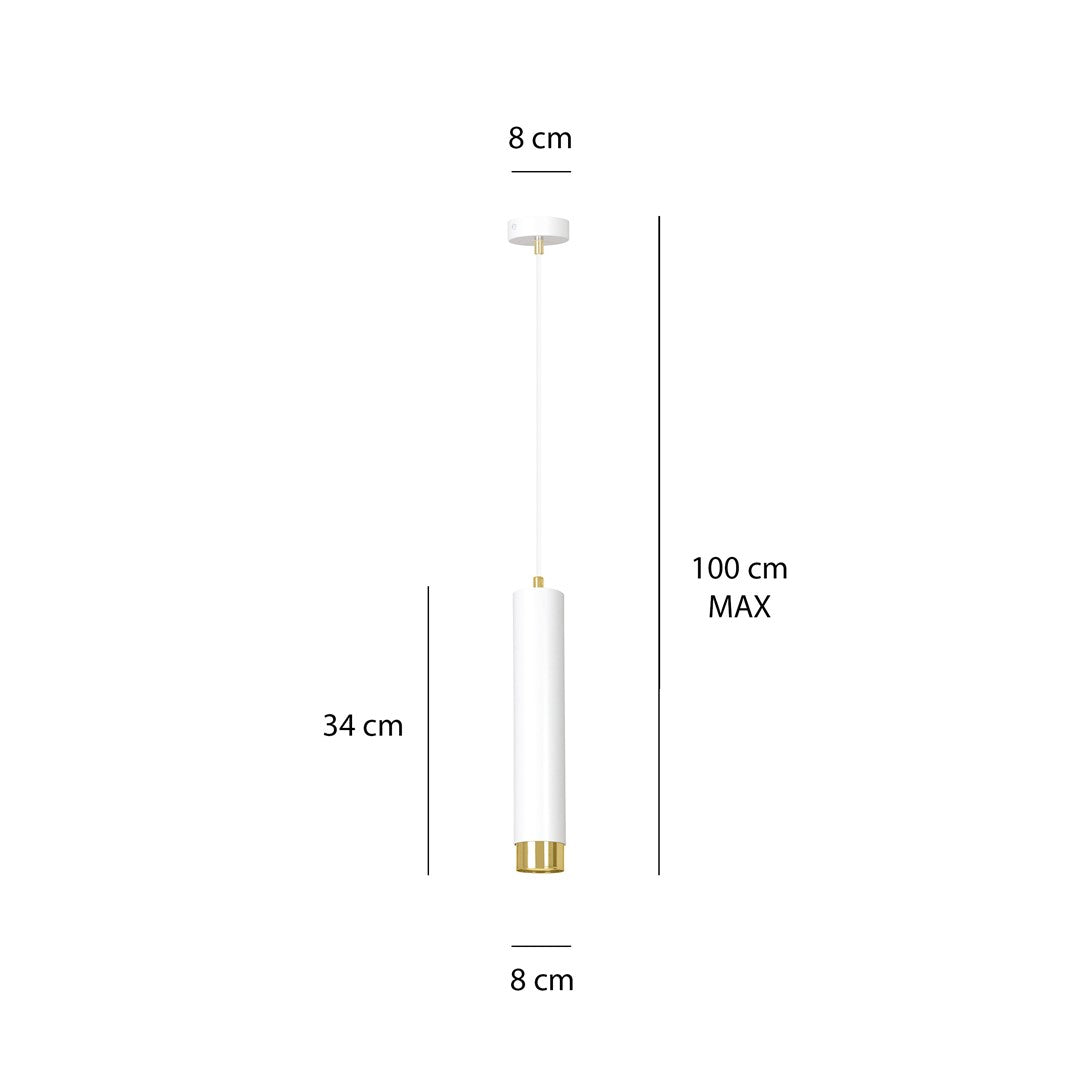 Pendul KIBO 1 alb si auriu