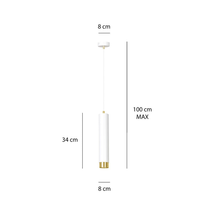 Pendul KIBO 1 alb si auriu