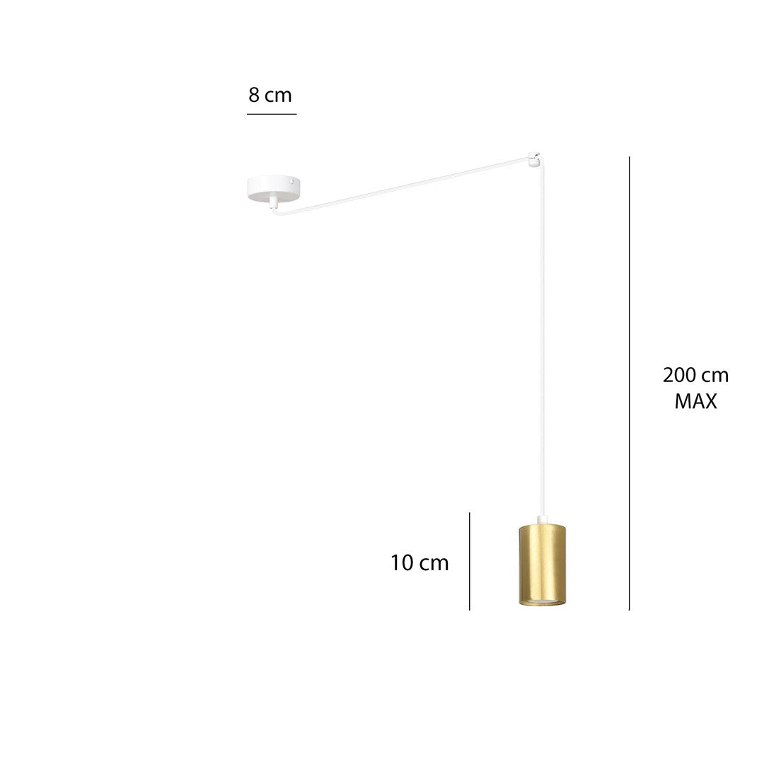 Pendul TRAKER 1 alb uc auriu