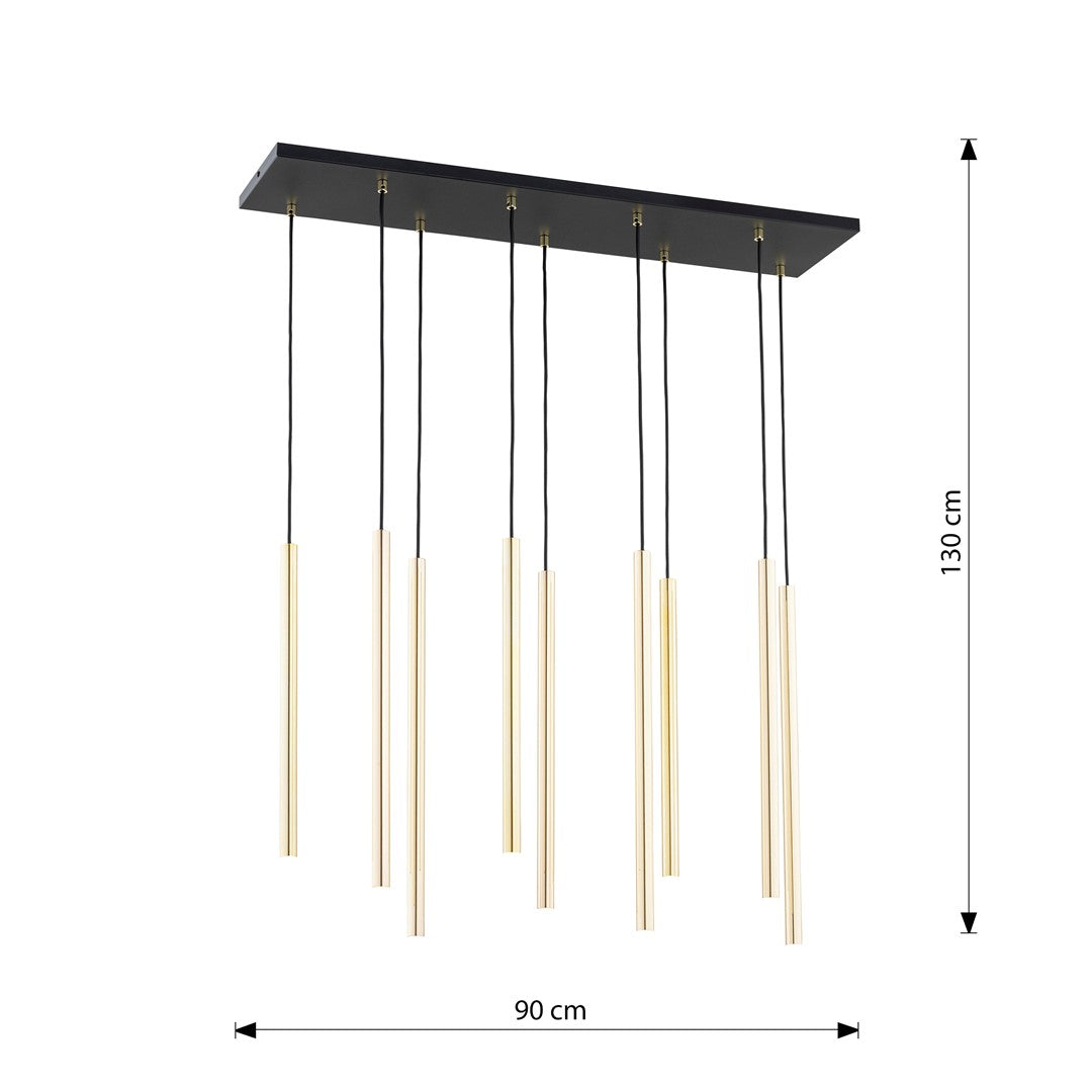 Lustra suspendata SELTER 9 auriu