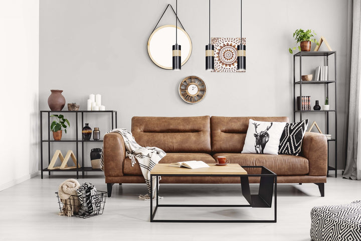 Lustra suspendata cu 3 pendule AKARI 3 neagra