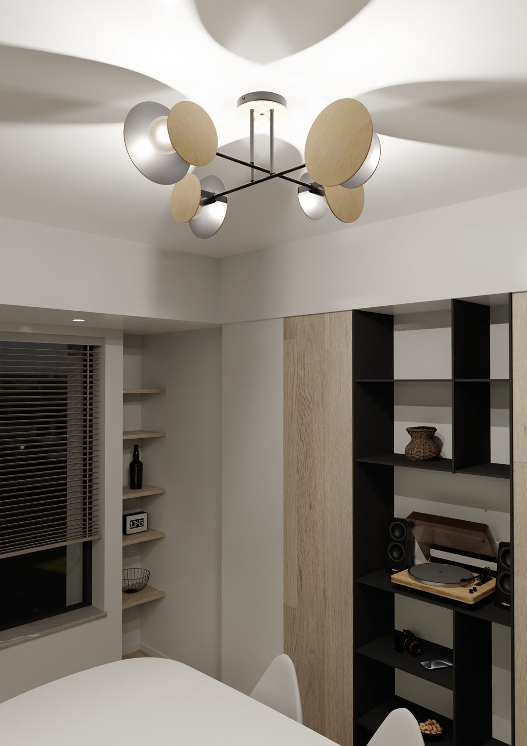 Plafoniera neagra ZITA 4 BLACK