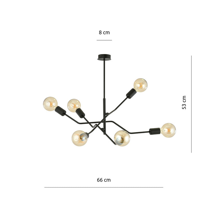 Lustra FRIX 6 neagra