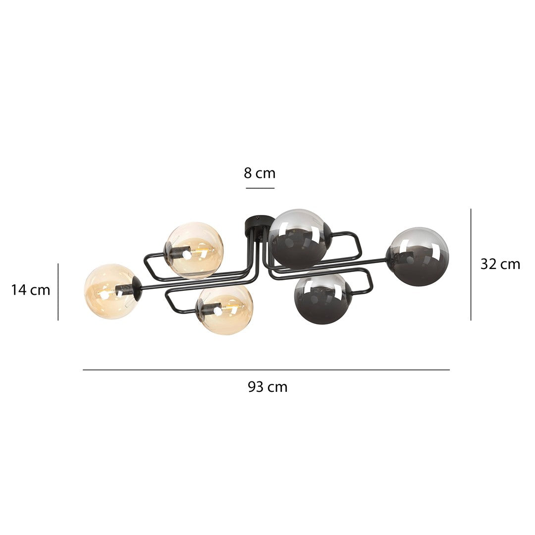 Plafoniera BRENDI 6A BL MIX 2