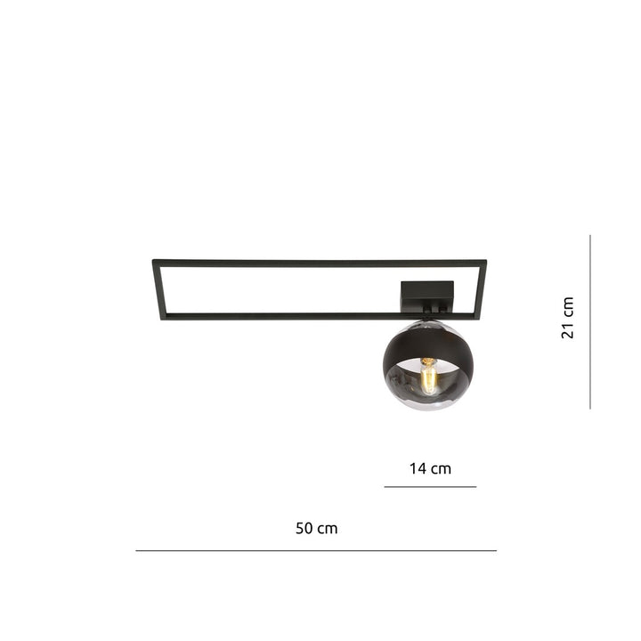 Plafoniera IMAGO 1A cu dunga neagra