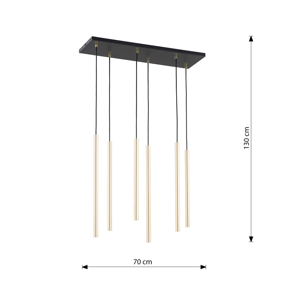 Lustra suspendata SELTER 6 auriu