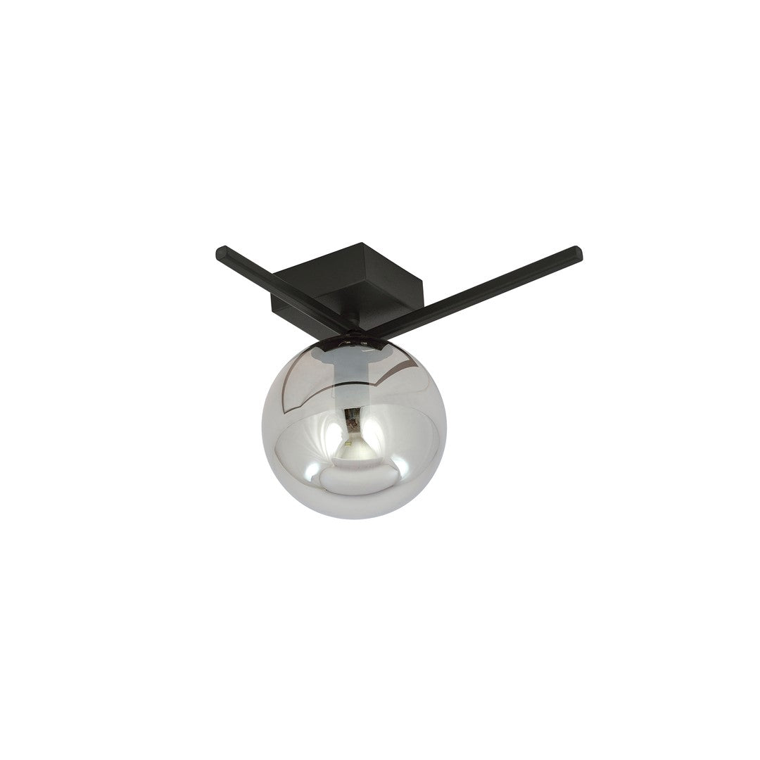 Plafoniera IMAGO 1G neagra cu abajur grafit