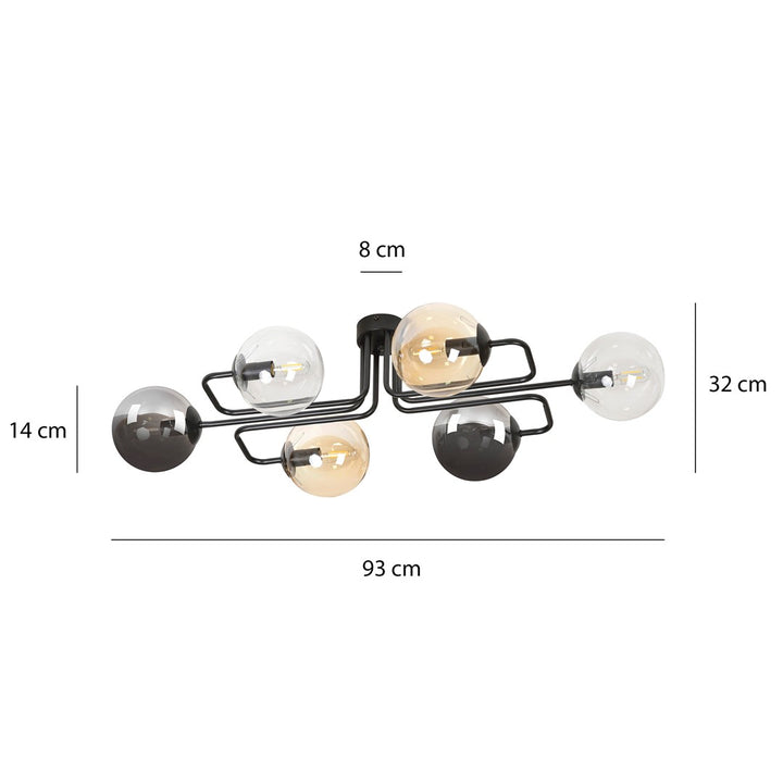 Plafoniera BRENDI 6A BL MIX 1