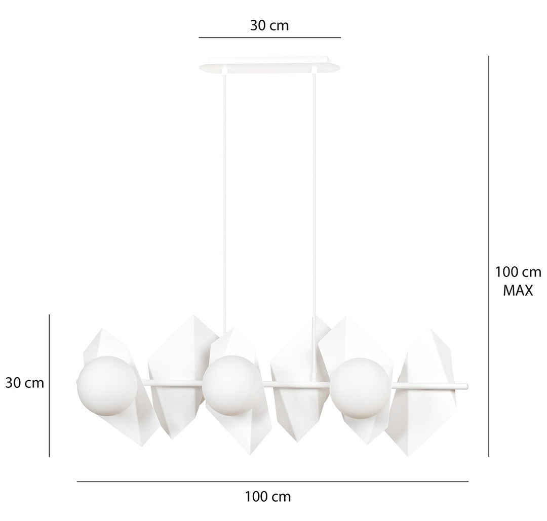 Lustra suspendata DRIFTON 6 alba