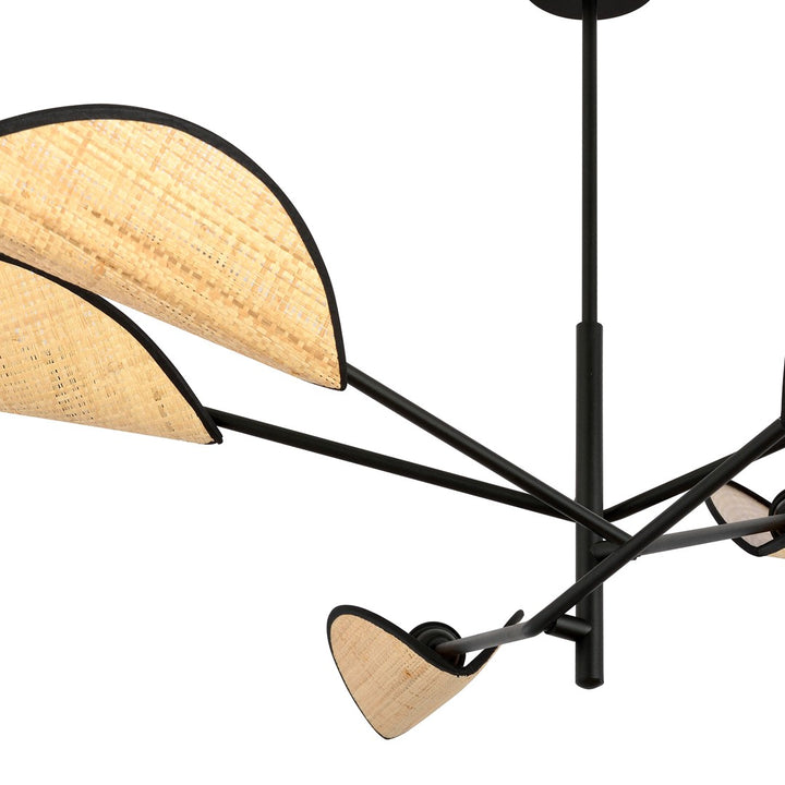 Lustra neagra cu ratan VENE 6