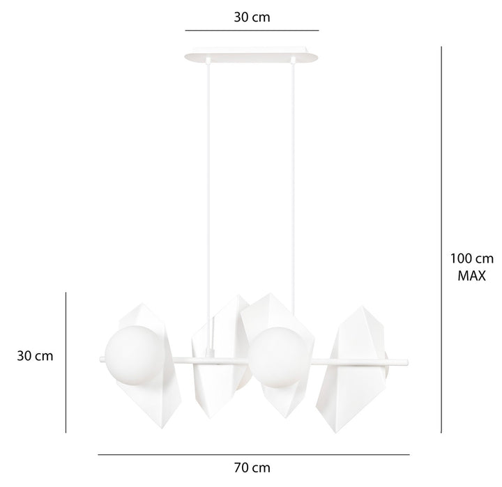 Lustra suspendata DRIFTON 4 alba